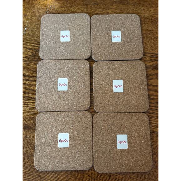 Spode Coasters Set of 6 Cork Back Christmas Tree Holidays Festive Traditional - Picture 4 of 7